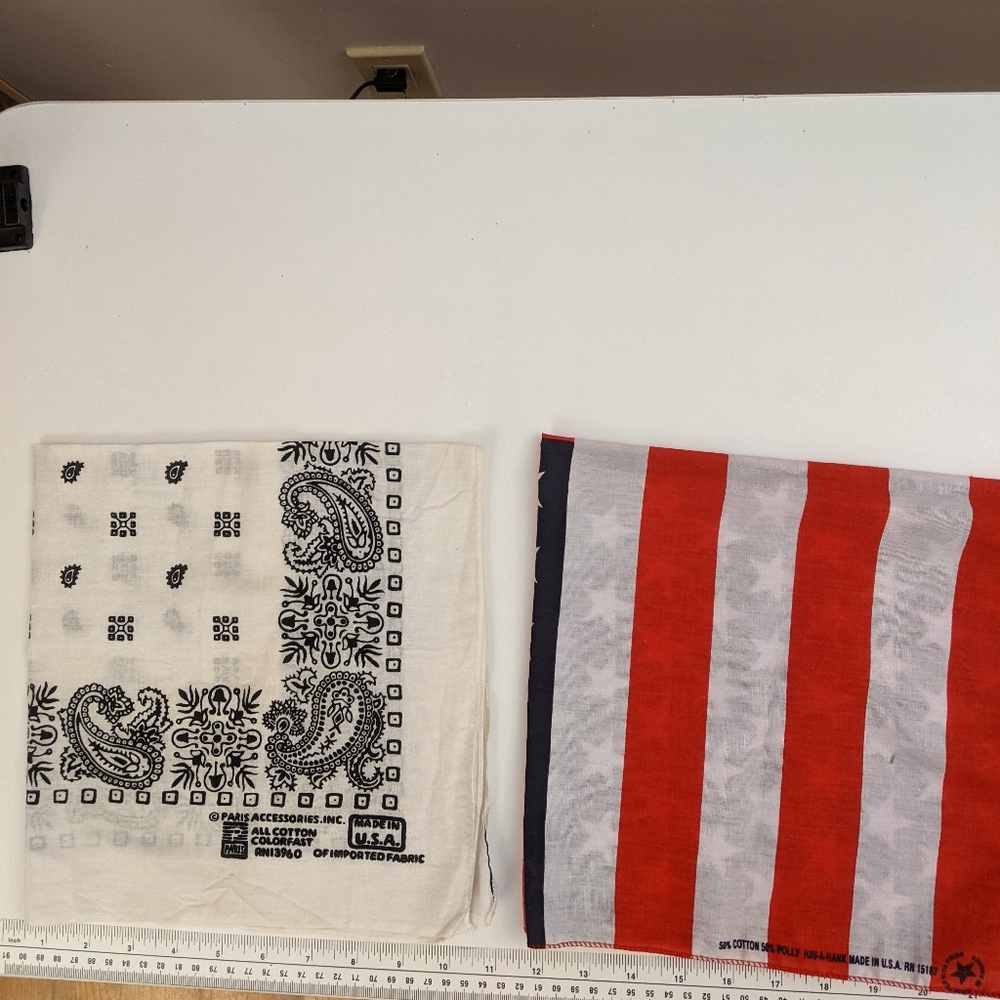 Vintage Bandana/Hanks includes  RN15187  Hav A Hank, and Paris Paisley RN 13960